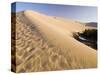 Sand Dunes and Oasis, Desert, Dunhuang, Gansu, China-Porteous Rod-Stretched Canvas