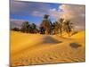 Sand Dunes and Oasis, Desert, Tunisia-Peter Adams-Mounted Photographic Print