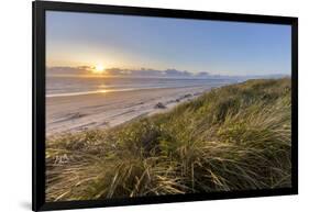 Sand Dunes and Pacific Ocean in the Oregon Dunes NRA, Oregon-Chuck Haney-Framed Photographic Print