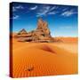 Sand Dunes and Rocks, Sahara Desert, Algeria-DmitryP-Stretched Canvas