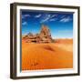 Sand Dunes and Rocks, Sahara Desert, Algeria-DmitryP-Framed Photographic Print