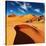 Sand Dunes and Rocks, Sahara Desert, Algeria-Dmitry Pichugin-Stretched Canvas