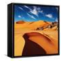 Sand Dunes and Rocks, Sahara Desert, Algeria-Dmitry Pichugin-Framed Stretched Canvas