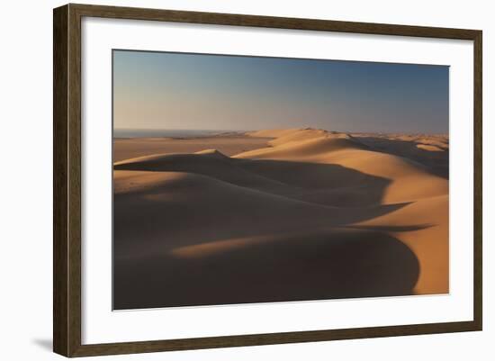 Sand Dunes at Sunset Near Swakopmund in Namibia-Alex Saberi-Framed Photographic Print