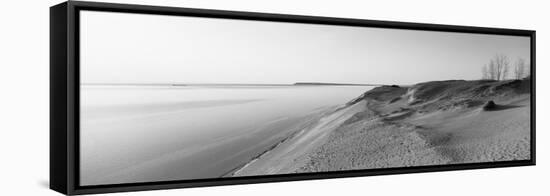 Sand Dunes at the Lakeside, Sleeping Bear Dunes National Lakeshore, Lake Michigan, Michigan, USA-null-Framed Stretched Canvas