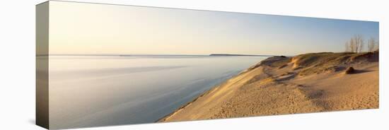 Sand Dunes at the Lakeside, Sleeping Bear Dunes National Lakeshore, Lake Michigan, Michigan, USA-null-Stretched Canvas