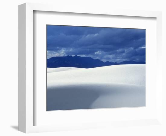 Sand Dunes at White Sands National Monument, New Mexico, USA-Diane Johnson-Framed Photographic Print