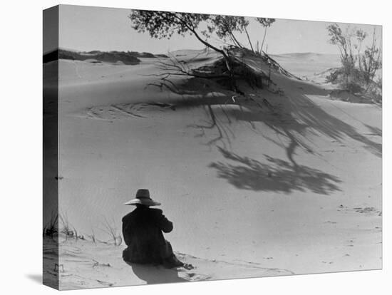 Sand Dunes Bordering Lake Michigan-Wallace Kirkland-Stretched Canvas