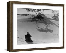 Sand Dunes Bordering Lake Michigan-Wallace Kirkland-Framed Photographic Print