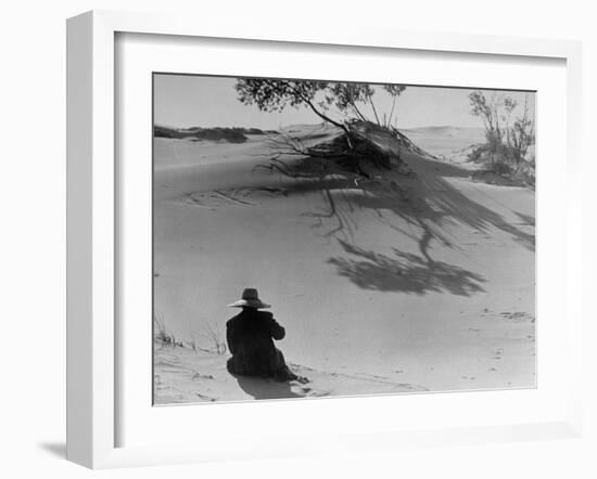 Sand Dunes Bordering Lake Michigan-Wallace Kirkland-Framed Photographic Print