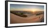 Sand dunes, grass, and driftwood at sunset on the Oregon coast, Oregon, United States of America, N-Tyler Lillico-Framed Photographic Print