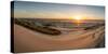 Sand dunes, grass, and driftwood at sunset on the Oregon coast, Oregon, United States of America, N-Tyler Lillico-Stretched Canvas