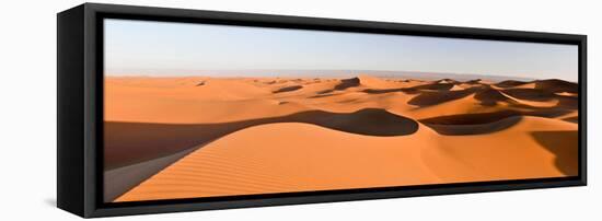 Sand Dunes in a Desert, Erg Chigaga, Sahara Desert, Morocco-null-Framed Stretched Canvas