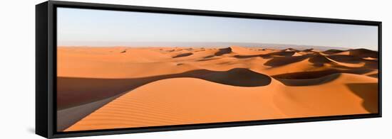 Sand Dunes in a Desert, Erg Chigaga, Sahara Desert, Morocco-null-Framed Stretched Canvas