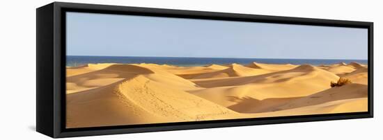 Sand Dunes in a Desert, Maspalomas, Grand Canary, Canary Islands, Spain-null-Framed Stretched Canvas