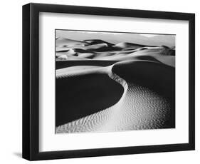 Sand dunes in a desert, Mesquite Flat Dunes, Death Valley National Park, California, USA-Panoramic Images-Framed Photographic Print