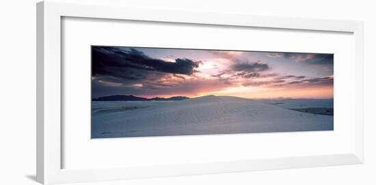 Sand dunes in a desert, White Sands National Monument, New Mexico, USA-Panoramic Images-Framed Photographic Print