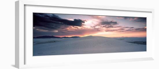 Sand dunes in a desert, White Sands National Monument, New Mexico, USA-Panoramic Images-Framed Photographic Print