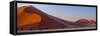 Sand dunes in desert at sunset, Namib Naukluft Park, Namibia-Panoramic Images-Framed Stretched Canvas