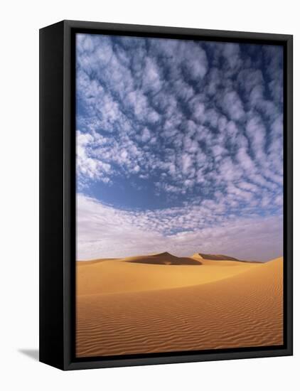 Sand Dunes in Erg Chebbi Sand Sea, Sahara Desert, Near Merzouga, Morocco, North Africa, Africa-Lee Frost-Framed Stretched Canvas