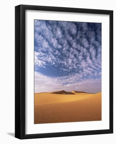 Sand Dunes in Erg Chebbi Sand Sea, Sahara Desert, Near Merzouga, Morocco, North Africa, Africa-Lee Frost-Framed Photographic Print