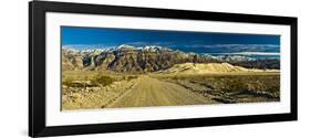 Sand Dunes in Front of a Mountain Range, Eureka Valley Sand Dunes, Eureka Valley, Inyo County, C...-null-Framed Photographic Print