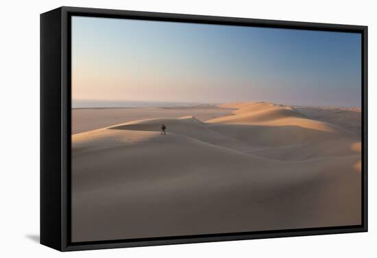 Sand Dunes Near Swakopmund in Namibia-Alex Saberi-Framed Stretched Canvas