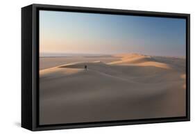 Sand Dunes Near Swakopmund in Namibia-Alex Saberi-Framed Stretched Canvas