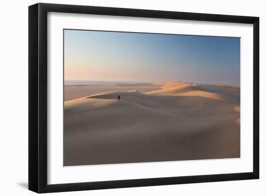 Sand Dunes Near Swakopmund in Namibia-Alex Saberi-Framed Photographic Print