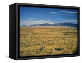 Sand Dunes of Great Sand Dunes National Park and Preserve in the Sangre De Cristo Mountains, CO-Bernard Friel-Framed Stretched Canvas