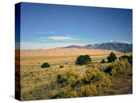 Sand Dunes of Great Sand Dunes National Park and Preserve in the Sangre De Cristo Mountains, CO-Bernard Friel-Stretched Canvas