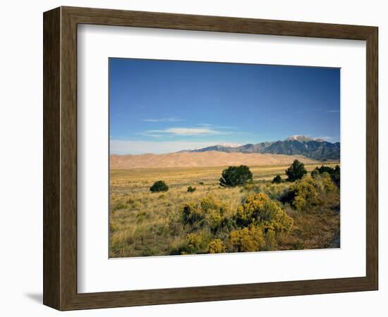 Sand Dunes of Great Sand Dunes National Park and Preserve in the Sangre De Cristo Mountains, CO-Bernard Friel-Framed Photographic Print