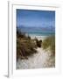 Sand dunes on beach, Abers Coast, Finistere, Brittany, France-null-Framed Photographic Print