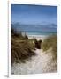 Sand dunes on beach, Abers Coast, Finistere, Brittany, France-null-Framed Photographic Print