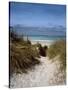 Sand dunes on beach, Abers Coast, Finistere, Brittany, France-null-Stretched Canvas