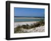 Sand dunes on beach, Abers Coast, Finistere, Brittany, France-null-Framed Photographic Print