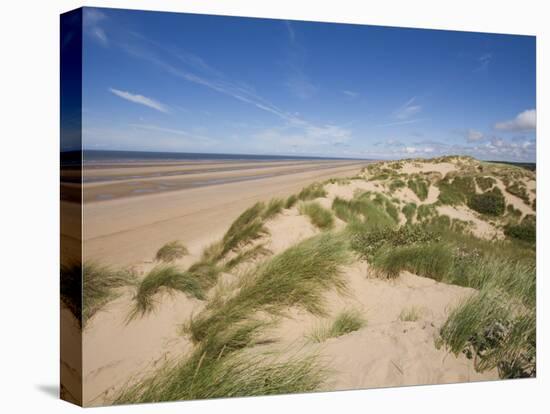 Sand Dunes on Beach, Formby Beach, Lancashire, England, United Kingdom, Europe-Jean Brooks-Stretched Canvas