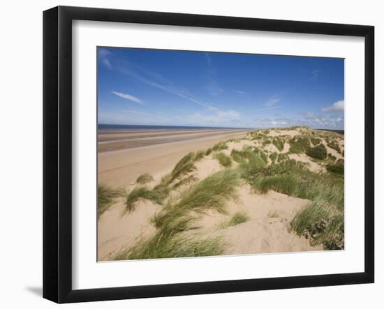 Sand Dunes on Beach, Formby Beach, Lancashire, England, United Kingdom, Europe-Jean Brooks-Framed Photographic Print