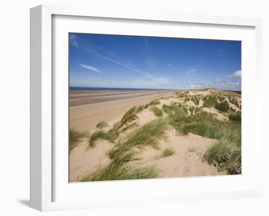 Sand Dunes on Beach, Formby Beach, Lancashire, England, United Kingdom, Europe-Jean Brooks-Framed Photographic Print