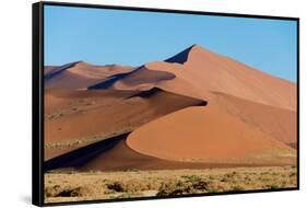 Sand dunes, Sossusvlei, Namib Desert, Namib-Naukluft National Park, Namibia-null-Framed Stretched Canvas