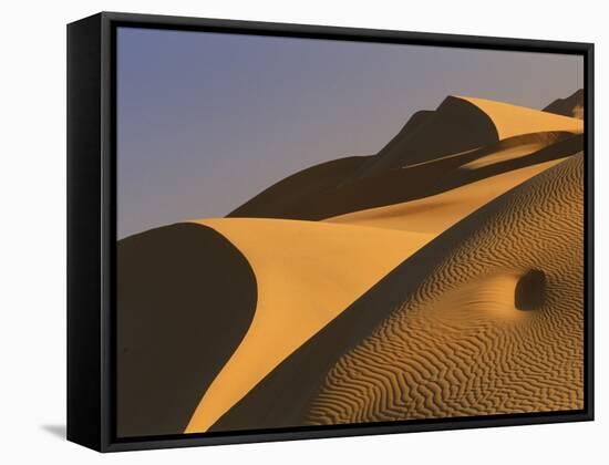 Sand dunes (Timimoun, Grand Erg, Gourara Valley, Sahara Desert, Algeria)-Frans Lemmens-Framed Stretched Canvas