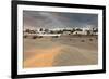 Sand Dunes with Hotel Riu, Maspalomas, Gran Canaria, Canary Islands, Spain, Atlantic, Europe-Markus Lange-Framed Photographic Print