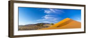 Sand Dunes with Some Desert Vegetation at Base, Namib-Naukluft National Park, Namibia, June 2015-Juan Carlos Munoz-Framed Photographic Print