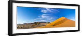 Sand Dunes with Some Desert Vegetation at Base, Namib-Naukluft National Park, Namibia, June 2015-Juan Carlos Munoz-Framed Photographic Print