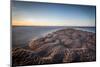 Sand Formations at Budle Bay, with Holy Island Castle in the Distance, Northumberland-Bill Ward-Mounted Premium Photographic Print