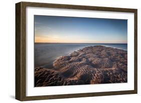 Sand Formations at Budle Bay, with Holy Island Castle in the Distance, Northumberland-Bill Ward-Framed Photographic Print