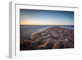 Sand Formations at Budle Bay, with Holy Island Castle in the Distance, Northumberland-Bill Ward-Framed Photographic Print