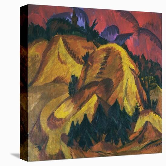 Sand Hills of the Engadin-Ernst Ludwig Kirchner-Stretched Canvas