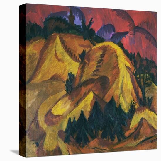 Sand Hills of the Engadin-Ernst Ludwig Kirchner-Stretched Canvas