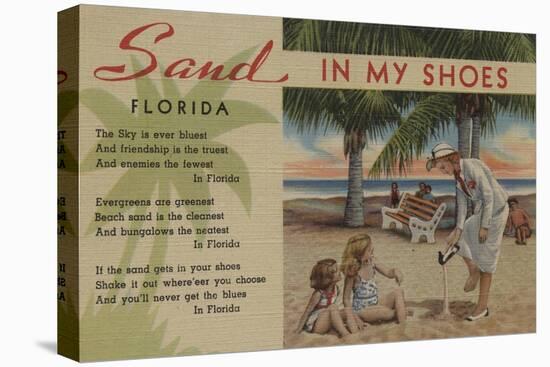 Sand in my Shoes & Florida Poem - Florida-Lantern Press-Stretched Canvas